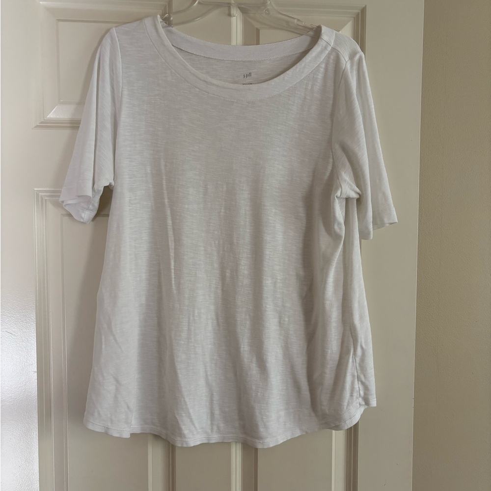 J. Jill White Short Sleeve Tee